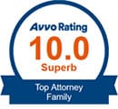 Avvo Rating | 10.0 Superb | Top Family Law Attorney